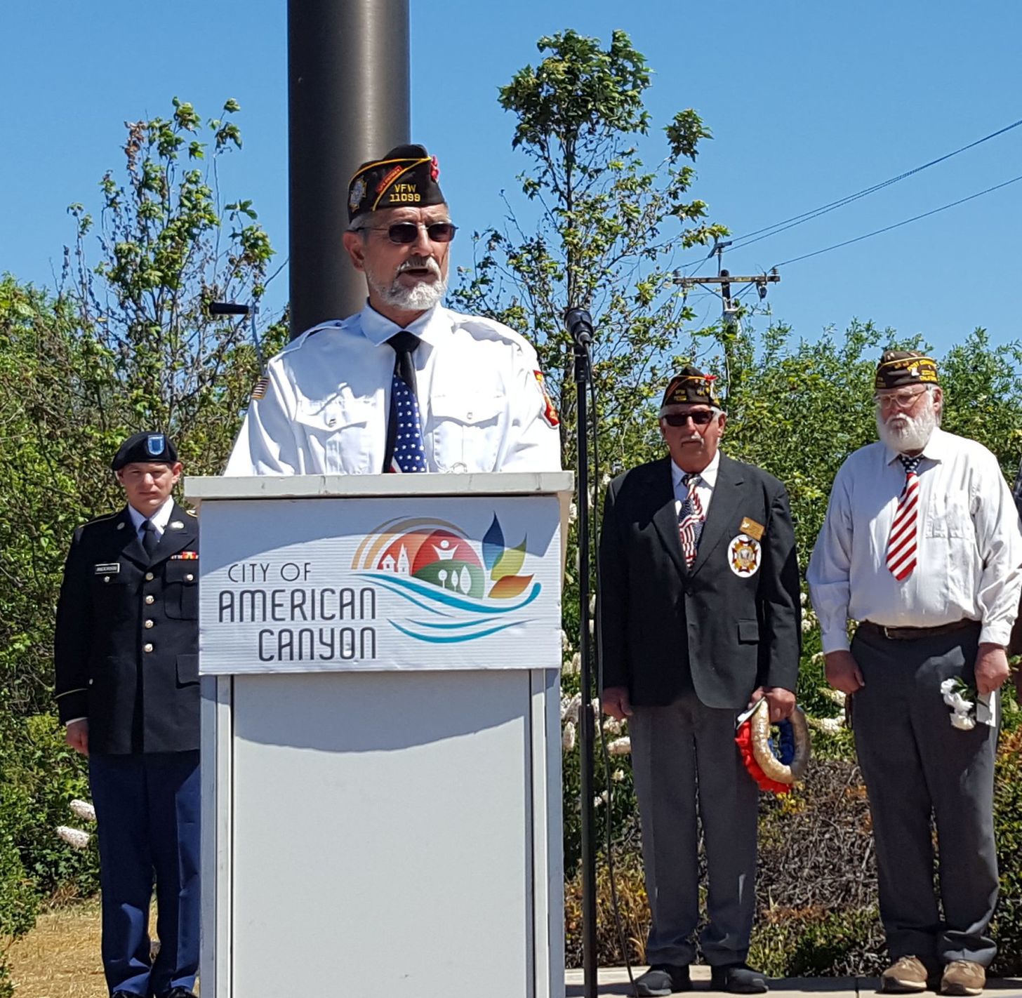 Don Ockrassa with Veterans of Foreign Wars Post 11099 Memorial Day American Canyon